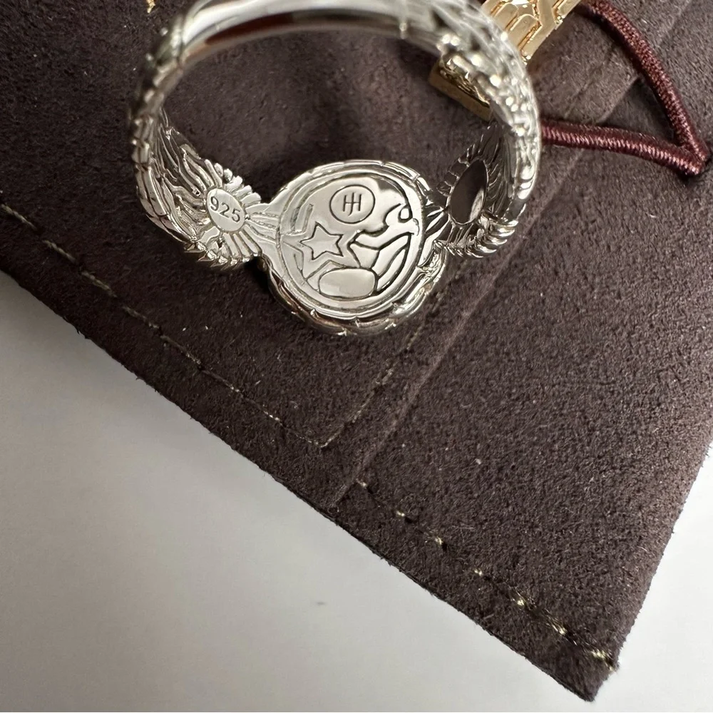 John Hardy Silver Diamond Pave Circle Contour Ring.